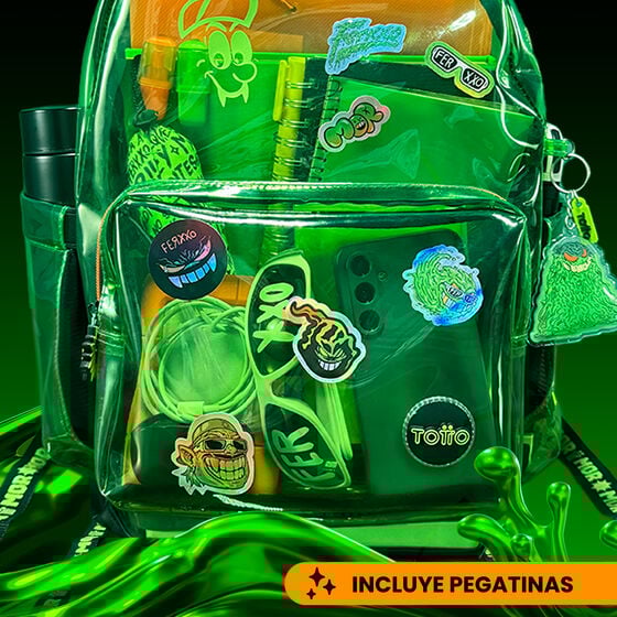 Mochila Transparente Totto Ferxxo Verde image number 3